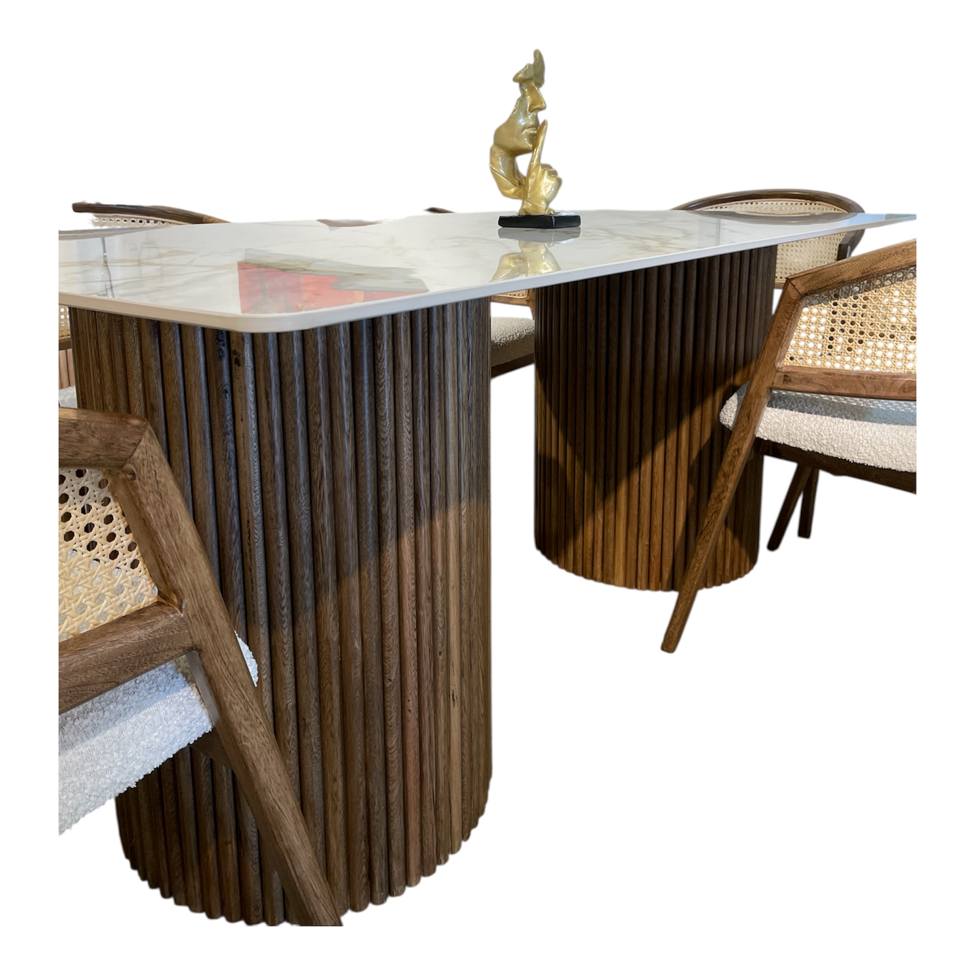 Comedor Barril con Piedra Sinterizada